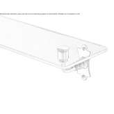 Bathroom wall shelf made of crystal and brass Ardesio