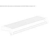 Powder coated aluminum towel rack/bathroom wall shelf Posse