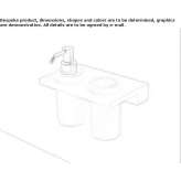 Półka łazienkowa ścienna z Corianu Limbach
