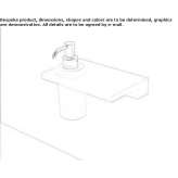 Dozownik mydła Corian® / półka ścienna w łazience Limbach