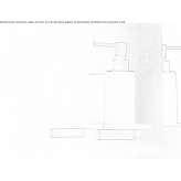Bathroom shelf with toothbrush holder and soap dispenser Laconia