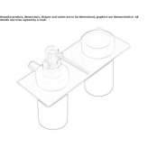 Shelf with toothbrush holder and dispenser Huescar