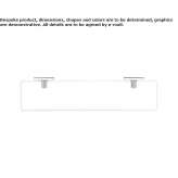 Glass wall shelf for the bathroom Pluzunet