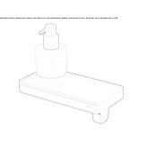 Bathroom soap dispenser, wall-mounted, metal Wolnzach