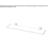Bathroom wall shelf made of satin glass Markdale