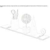 Glass wall shelf for the bathroom Pianello