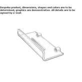 Soap dish/wall shelf in the bathroom Olaya