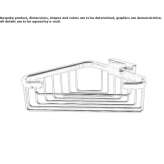 Wall-mounted bathroom shelf in chrome-plated brass Cefalu