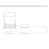 Glass toothbrush holder, mounted on the wall Poeytyae