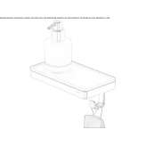 Bathroom soap dispenser, wall-mounted, metal Wolnzach