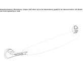 Półka ścienna do łazienki ze szkła trawionego Tahoka