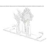 Glass wall shelf for the bathroom Pianello