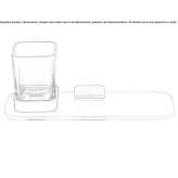 Glass toothbrush holder, mounted on the wall Poeytyae