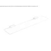 Bathroom wall shelf made of etched glass Amancio