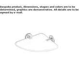 Crystal wall shelf for the bathroom Weibern