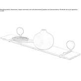 Glass wall shelf for the bathroom Pianello