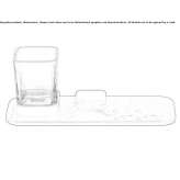 Glass toothbrush holder, mounted on the wall Poeytyae