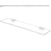 Glass wall shelf for the bathroom Lammi