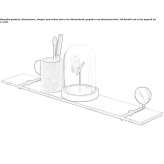 Glass wall shelf for the bathroom Pianello