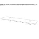 Bathroom wall shelf made of tempered glass Kasel