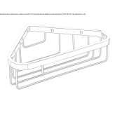Metal wall shelf for the bathroom Coas