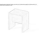 Wooden bathroom stool Carlin