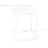 Bathroom table made of steel and wood Cegani