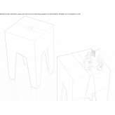Solid Surface bathroom stool Ousse