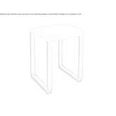 Resin bathroom stool Ennery