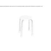 Aluminum bathroom stool Desvres