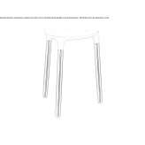 Bathroom stool made of thermoplastic resin Osby