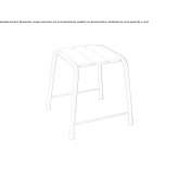 Bathroom table made of powder-coated steel Lierbyen