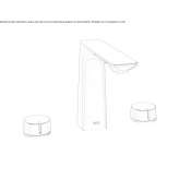 3-hole countertop washbasin tap Cagua
