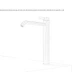 Tall washbasin tap made of stainless steel Plopis