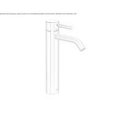 Tall, single-lever washbasin tap Usseglio