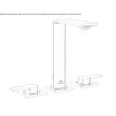 3-hole tall washbasin tap with flow limiter Losice