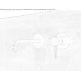 Single-lever brass wall-mounted washbasin faucet Castuera