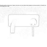 2-hole wall-mounted washbasin tap with plate Channing