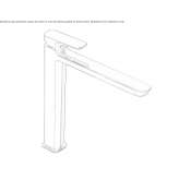 Tall 1-hole washbasin tap without stopper Kechi