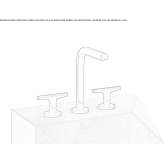 3-hole countertop washbasin tap Amidon
