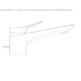 Single-lever countertop washbasin tap Niksic