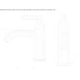 Single-lever brass countertop washbasin tap Riom