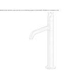 Countertop washbasin tap made of stainless steel Sestino
