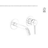 Single-lever wall-mounted washbasin tap without stopper Macau