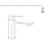 Single-lever countertop washbasin tap without waste Smithton