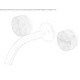 Aver wall-mounted washbasin tap with aerator, green marble Hejnice