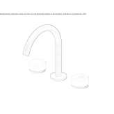 Countertop washbasin faucet with individual Calacatta Oro marble rosettes without waste Hejnice