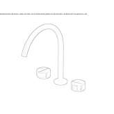 Washbasin faucet with aerator with individual marble rosettes and no waste Hejnice