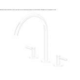 3-hole countertop washbasin tap with aerator Hejnice