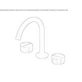 Countertop washbasin tap with single marble rosettes and no waste Hejnice